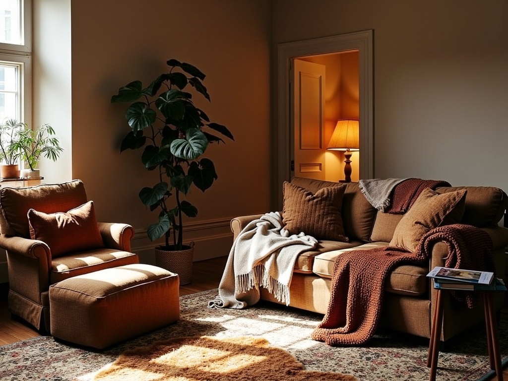 Cozy Home: Creating Comfort with Throws and Rugs