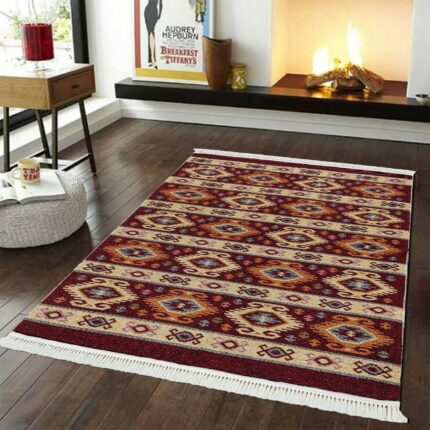 Aqcha Reversible Rug - Red