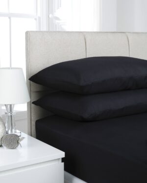 Deluxe Fitted Sheet or Pillow Case - Black