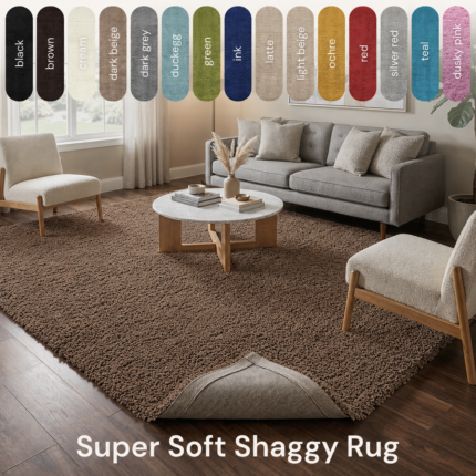 Shaggy Rug – Dark Beige
