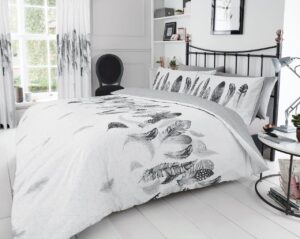 Feathers Duvet Cover and Pillowcase Set - White