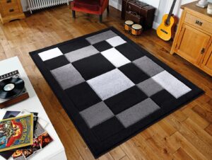 Havana Carved Rug - Black Grey