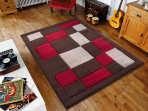 Havana Carved Rug - Brown Red