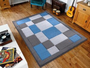 Havana Carved Rug - Dark Grey Blue
