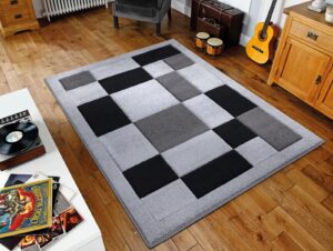 Havana Carved Rug - Grey Black