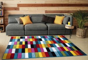 Carved Rug Multi - Cube