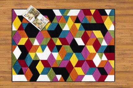 Carved Rug Multi - Diamond