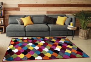 Carved Rug Multi - Scales