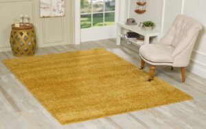 Soft Shaggy Rug - Gold