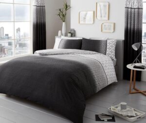 Urban Ombre Duvet Cover and Pillowcase Set - Grey