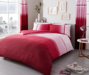 Urban Ombre Duvet Cover and Pillowcase Set - Pink