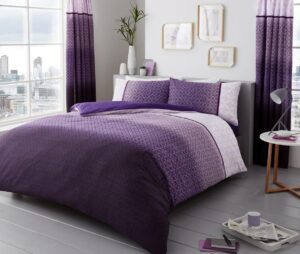Urban Ombre Duvet Cover and Pillowcase Set - Purple