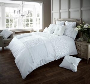 Verina Duvet Cover and Pillowcase Set - White