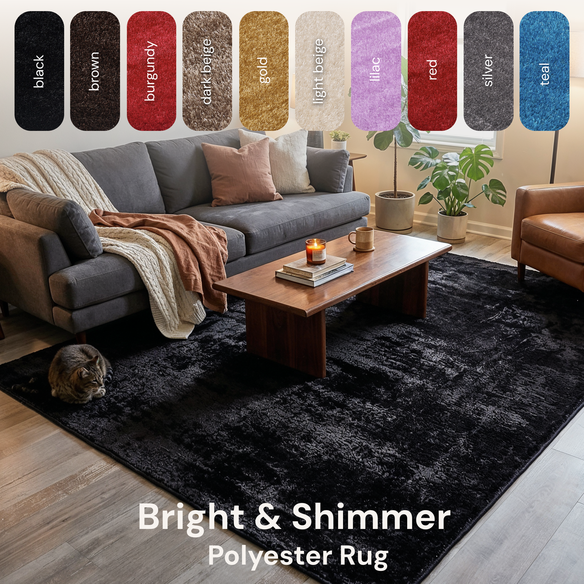 main_pic Polyester Shaggy Rug