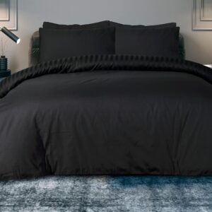 Satin Stripe Reversible Duvet Cover