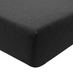 Jersey Melange Polycotton Fitted Bedsheet or Pillowcase - CHARCOAL