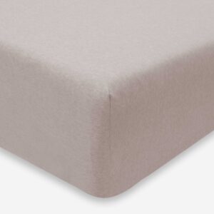 Jersey Melange Polycotton Fitted Bedsheet or Pillowcase - BEIGE