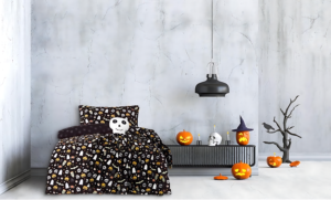 Spooky Halloween Reversible Duvet Cover - Black
