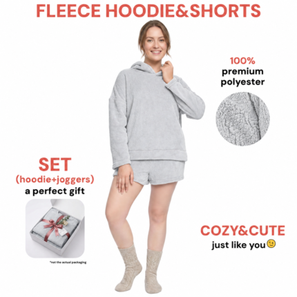 Ladies Fleece Hoodie & Shorts Set