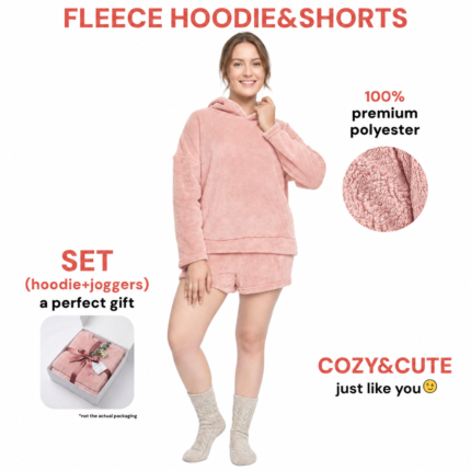 Ladies Fleece Hoodie & Shorts Set