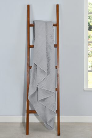 Luxurious Zig-Zag Polyester Bedspread - Grey