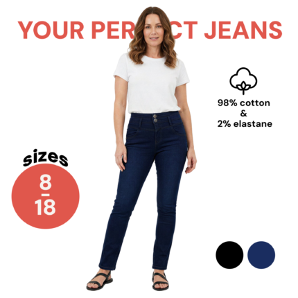 Women's High Waist Double Button Skinny Jeans