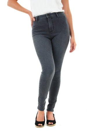 Women's Stylish Skinny Fit High Waist Denim Jeans - Grey