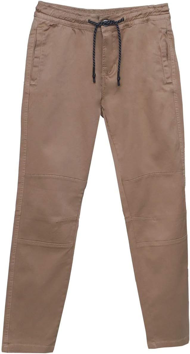 Mens Slim Fit Casual Chino Jogger Trousers Beige 1 Chino Jogger