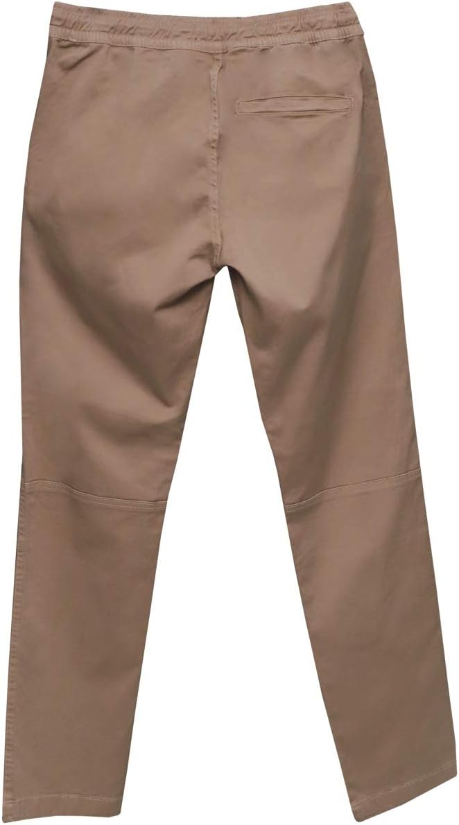 Mens Slim Fit Casual Chino Jogger Trousers Beige 2