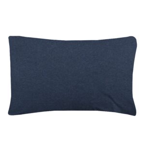 Jersey Melange Polycotton Fitted Bedsheet or Pillowcase - Dark Blue