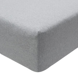 Jersey Melange Polycotton Fitted Bedsheet or Pillowcase - Grey