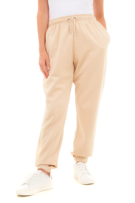 Basic Womens Oversized Jogger - Stone