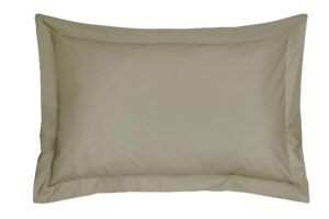 Polycotton Oxford Pillowcases Pair 180 Thread Count - Taupe