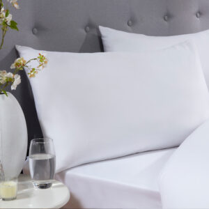 Super Soft Warm Cosy Plain Dye Housewife Pillowcases Pair - White