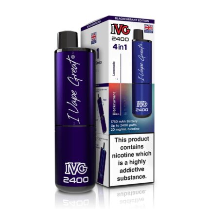IVG 2400 Disposable Vape - Blackcurrent Lemonade