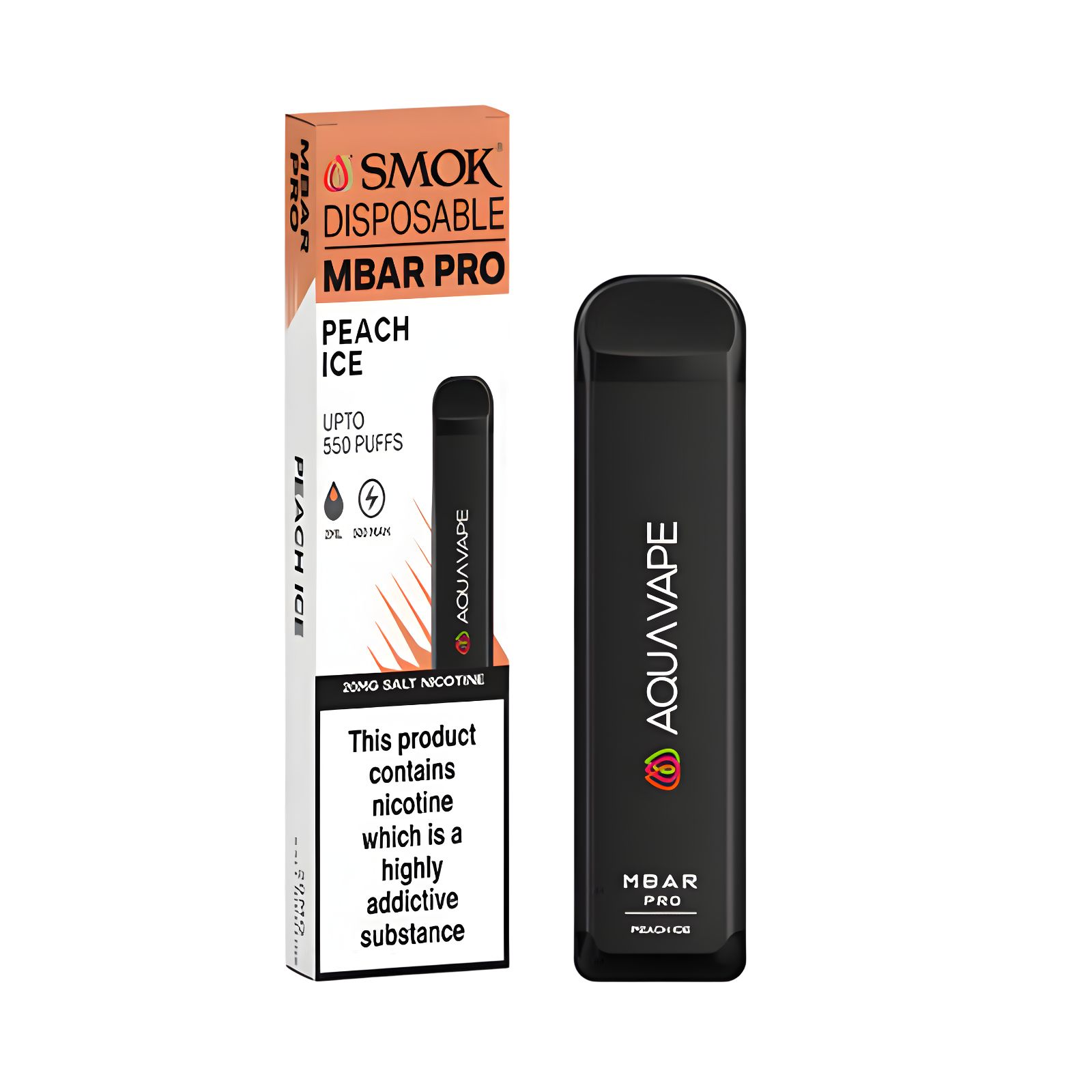Peach Ice 1 SMOK MBAR Pro Disposable Vape - Peach Ice
