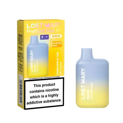 Lost Mary (BM600) Rechargeable Vape - Pineapple Ice