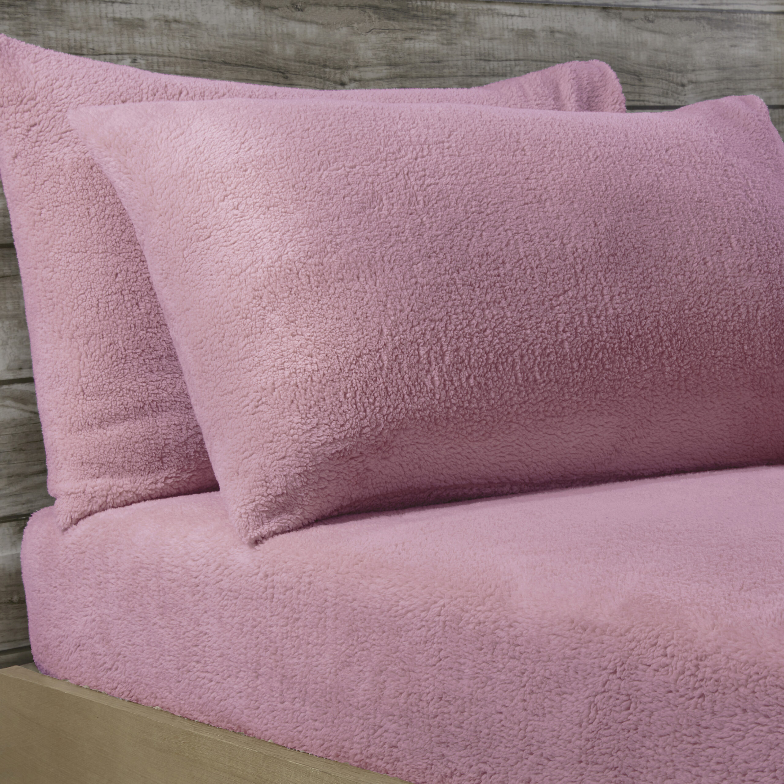 Teddy Fleece Mauve - UK Pillows WEB
