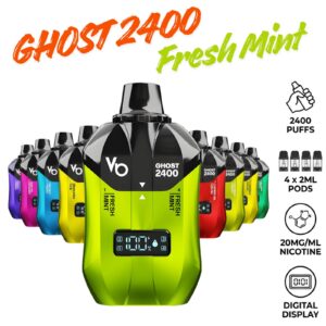 Ghost 2400 Disposable Vape - Fresh Mint (Multi)