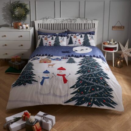 Christmas Scene Glow in the Dark Duvet Set