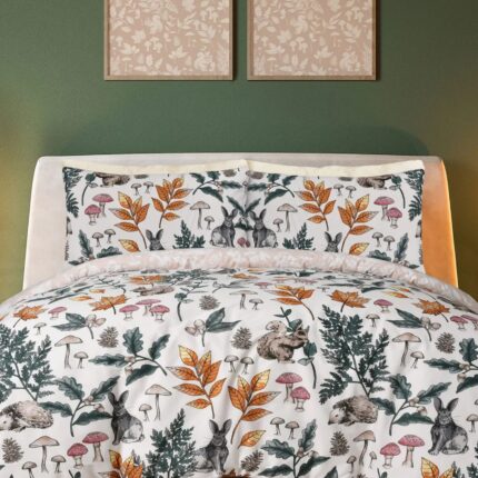 Country Cottage Animals Duvet Cover With Pillowcases - Multi
