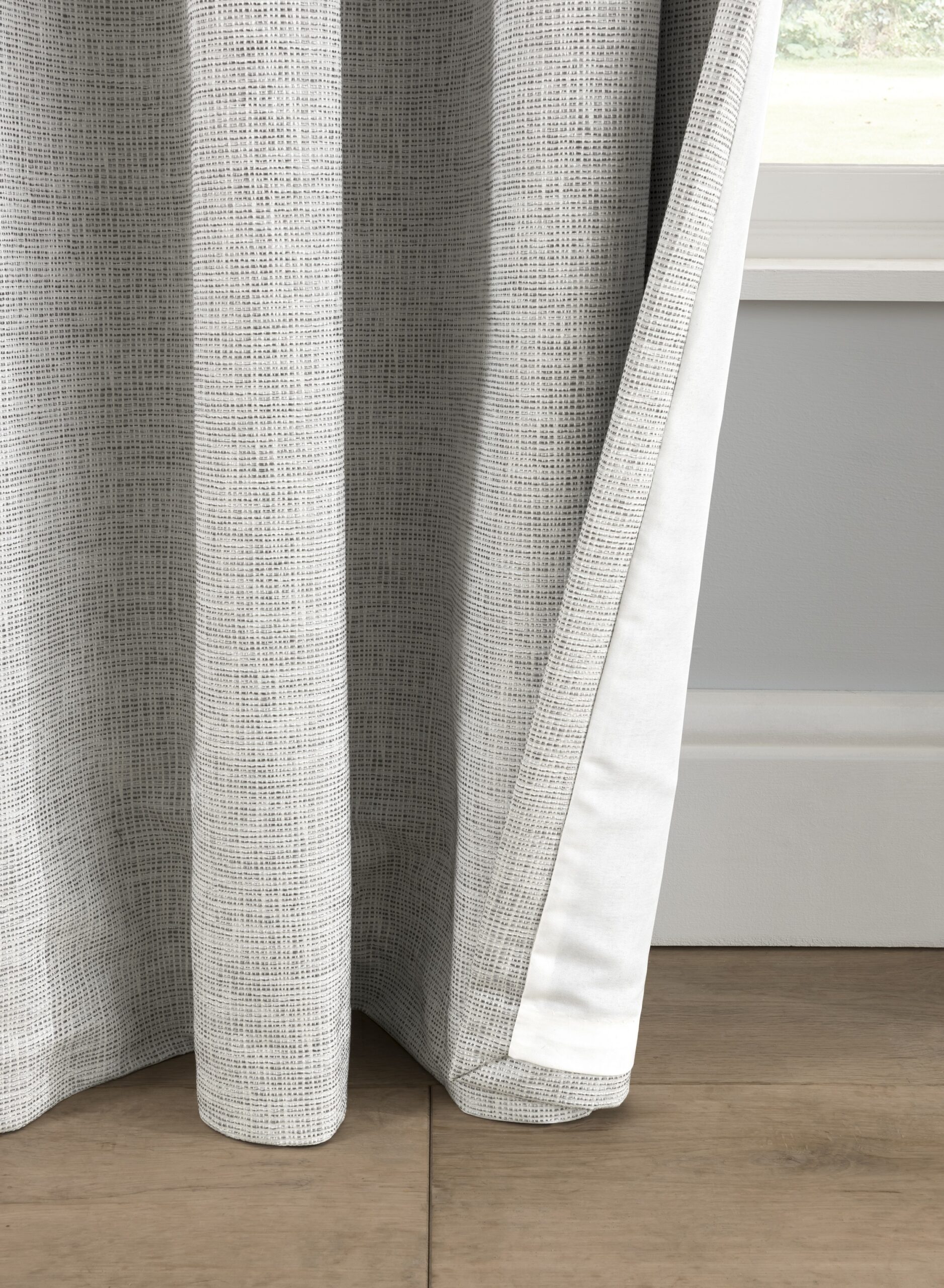 Textured_Rib_Weave_Grey_Curtain_Liner Amazon