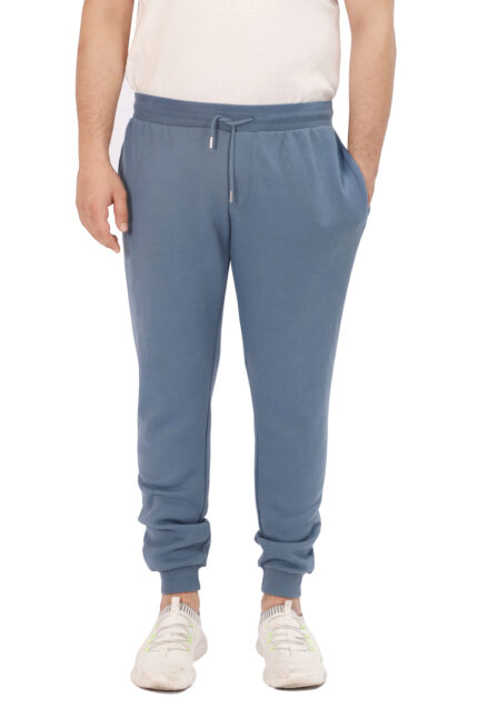 Slim Leg Jogging Bottoms with Cuffed Hem and Pockets – Denim