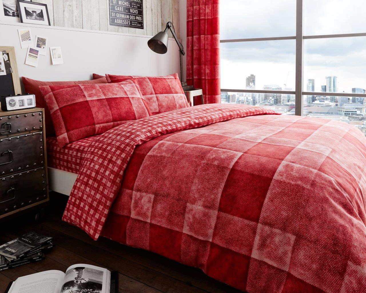 Denim Check Red