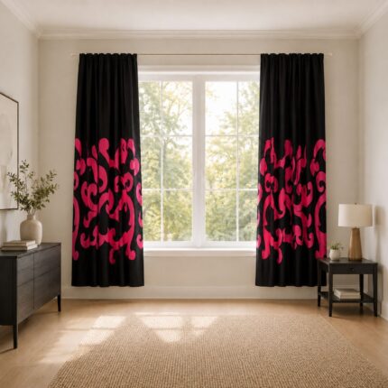 ECO Curtain – Black/Fuschia – 66″x72″