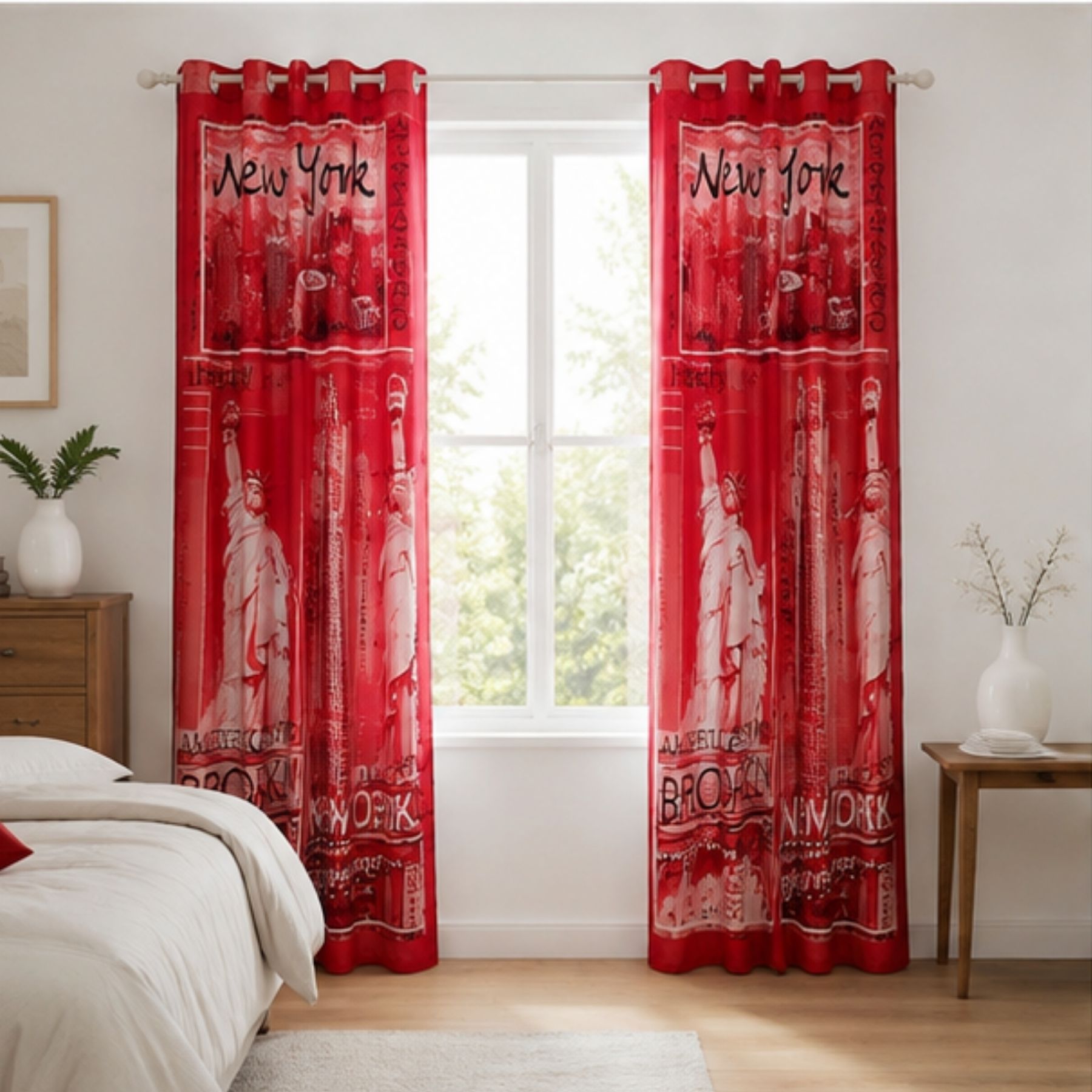 Inspire Curtain - Red