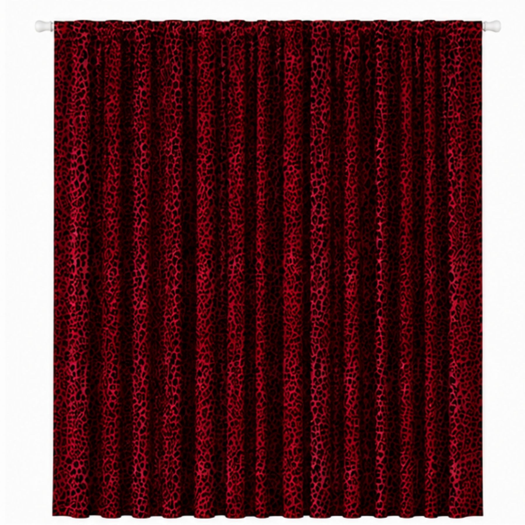 Leopard Curtain - Red 4