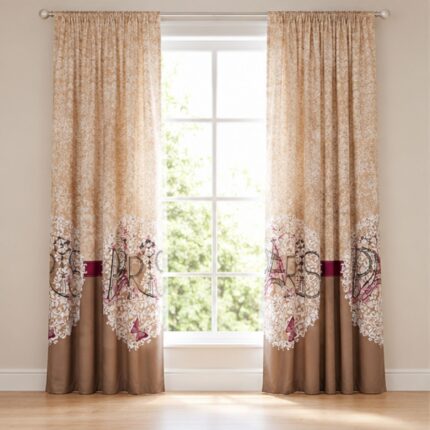 Oooh La La Curtain – Natural – 66″x72″